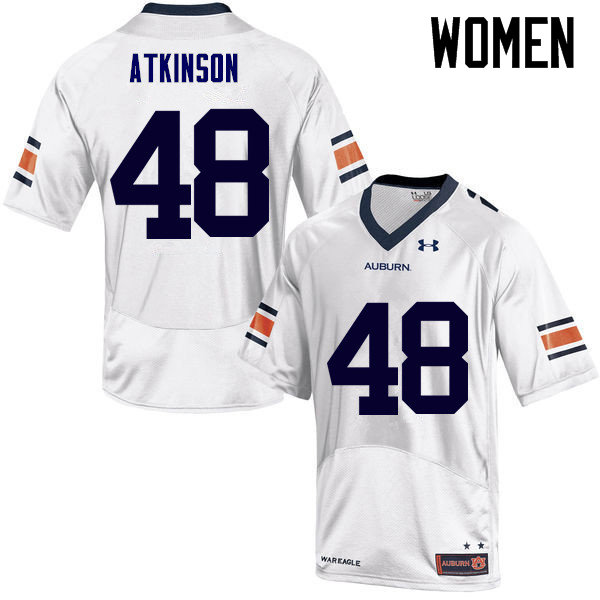 Women Auburn Tigers #48 Montavious Atkinson College Football Jerseys Sale-White - Click Image to Close